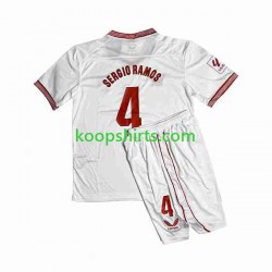 Sevilla FC Thuis Tenue Kinder Voetbalshirts Sergio Ramos 4 2023-2024 Korte Mouwen