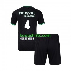 Feyenoord Rotterdam Uit Tenue Kinder Voetbalshirts Lutsharel Geertruida 4 2024-2025 Korte Mouwen