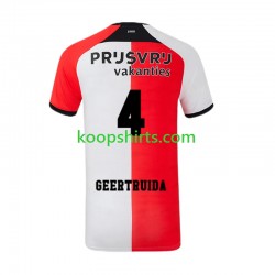 Feyenoord Rotterdam Thuis Tenue Heren Voetbalshirts Lutsharel Geertruida 4 2024-2025 Korte Mouwen