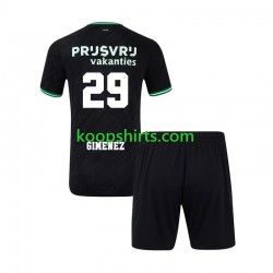 Feyenoord Rotterdam Uit Tenue Kinder Voetbalshirts Santiago Gimenez 29 2024-2025 Korte Mouwen