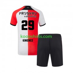 Feyenoord Rotterdam Thuis Tenue Kinder Voetbalshirts Santiago Gimenez 29 2024-2025 Korte Mouwen