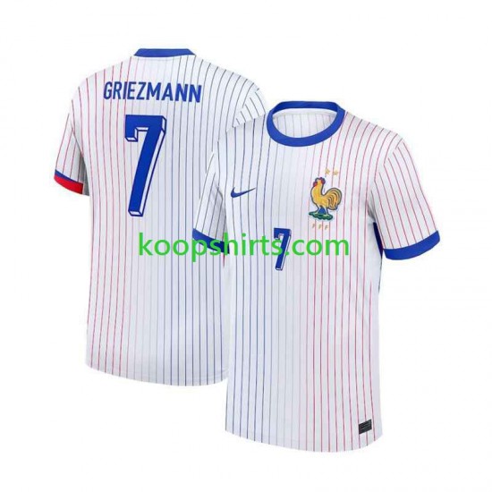 EK 2024 Frankrijk Uit Tenue Heren Voetbalshirts Antoine Griezmann 7 Korte Mouwen EK 2024 Frankrijk Uit Tenue Heren Voetbalshirts Antoine Griezmann 7 Korte Mouwen