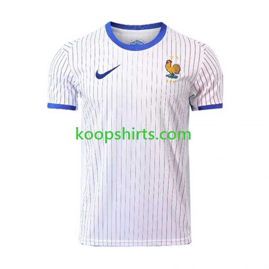 EK 2024 Frankrijk Uit Tenue Heren Voetbalshirts Korte Mouwen