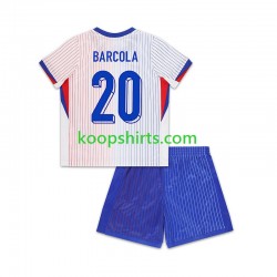 Frankrijk Uit Tenue Kinder Voetbalshirts Bradley Barcola 20 2024 Korte Mouwen