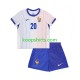Frankrijk Uit Tenue Kinder Voetbalshirts Bradley Barcola 20 2024 Korte Mouwen