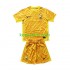 EK 2024 Frankrijk Doelman Thuis Geel Tenue Kinder Voetbalshirts Korte Mouwen