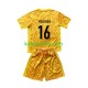 EK 2024 Frankrijk Doelman Thuis Geel Tenue Kinder Voetbalshirts Mike Maignan 16 Korte Mouwen EK 2024 Frankrijk Doelman Thuis Geel Tenue Kinder Voetbalshirts Mike Maignan 16 Korte Mouwen