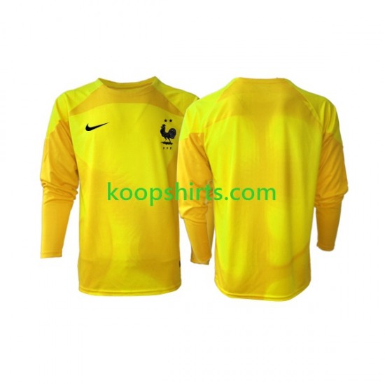 WK 2022 Frankrijk Doelman Derde Tenue Heren Voetbalshirts Lange Mouwen WK 2022 Frankrijk Doelman Derde Tenue Heren Voetbalshirts Lange Mouwen