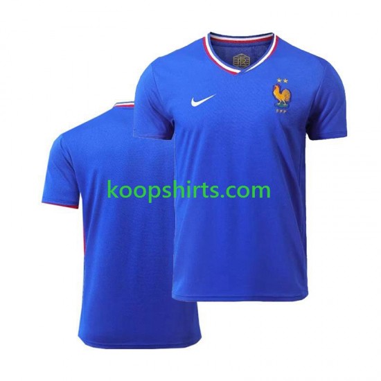 EK 2024 Frankrijk Thuis Tenue Heren Voetbalshirts Korte Mouwen EK 2024 Frankrijk Thuis Tenue Heren Voetbalshirts Korte Mouwen