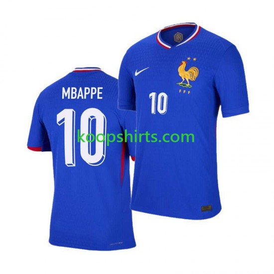 EK 2024 Frankrijk Thuis Tenue Heren Voetbalshirts Kylian Mbappe 10 Korte Mouwen EK 2024 Frankrijk Thuis Tenue Heren Voetbalshirts Kylian Mbappe 10 Korte Mouwen