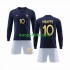 WK 2022 Frankrijk Thuis Tenue Kinder Voetbalshirts Mbappe 10 Lange Mouwen