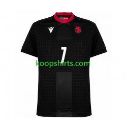 EK 2024 Uit Zwart Tenue Heren Voetbalshirts Georgia Kvaratskhelia 7 Korte Mouwen