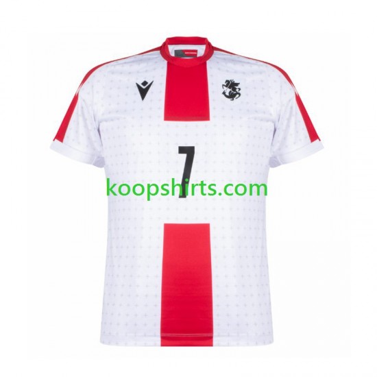 EK 2024 Thuis Tenue Heren Voetbalshirts Georgia Kvaratskhelia 7 Korte Mouwen