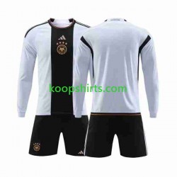 WK 2022 Duitsland Thuis Tenue Kinder Voetbalshirts Lange Mouwen