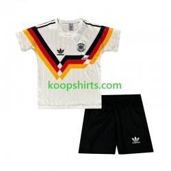 Duitsland Retro Thuis Tenue Kinder Voetbalshirts 1990 Korte Mouwen