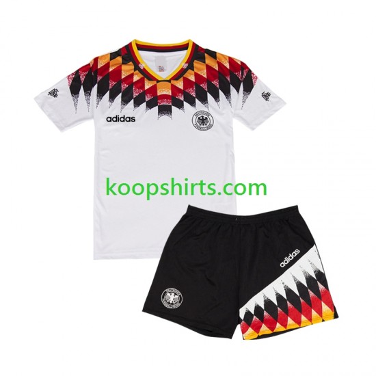Duitsland Retro Thuis Tenue Kinder Voetbalshirts 1994 Korte Mouwen Duitsland Retro Thuis Tenue Kinder Voetbalshirts 1994 Korte Mouwen