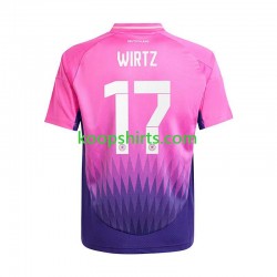 EK 2024 Duitsland Uit Tenue Heren Voetbalshirts Florian Wirtz 17 Korte Mouwen