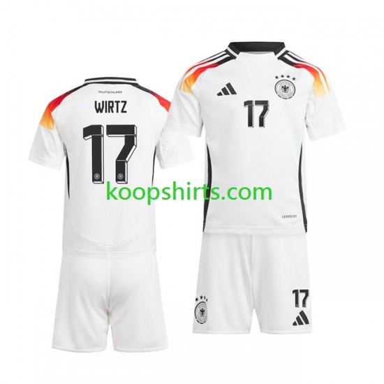 EK 2024 Duitsland Thuis Tenue Kinder Voetbalshirts Florian Wirtz 17 Korte Mouwen EK 2024 Duitsland Thuis Tenue Kinder Voetbalshirts Florian Wirtz 17 Korte Mouwen