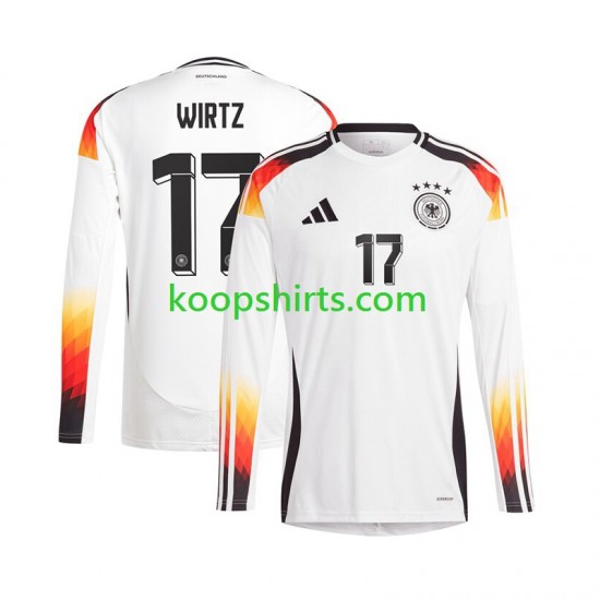 EK 2024 Duitsland Thuis Tenue Heren Voetbalshirts Florian Wirtz 17 Lange Mouwen EK 2024 Duitsland Thuis Tenue Heren Voetbalshirts Florian Wirtz 17 Lange Mouwen