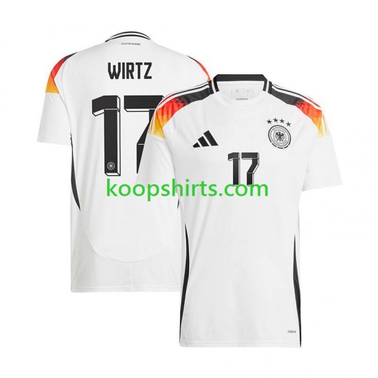EK 2024 Duitsland Thuis Tenue Heren Voetbalshirts Florian Wirtz 17 Korte Mouwen EK 2024 Duitsland Thuis Tenue Heren Voetbalshirts Florian Wirtz 17 Korte Mouwen
