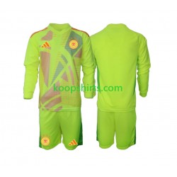 EK 2024 Duitsland Doelman Uit Tenue Kinder Voetbalshirts Lange Mouwen