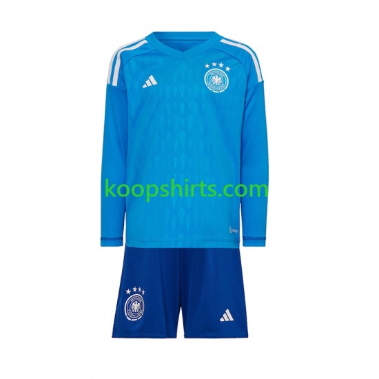 WK 2022 Duitsland Doelman Thuis Tenue Kinder Voetbalshirts Lange Mouwen WK 2022 Duitsland Doelman Thuis Tenue Kinder Voetbalshirts Lange Mouwen