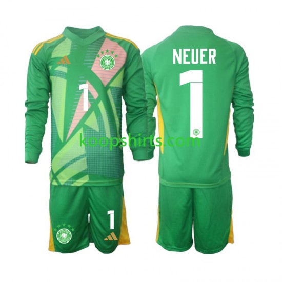 Duitsland Doelman Derde Tenue Kinder Voetbalshirts Manuel Neuer 1 2024-2025 Lange Mouwen Duitsland Doelman Derde Tenue Kinder Voetbalshirts Manuel Neuer 1 2024-2025 Lange Mouwen