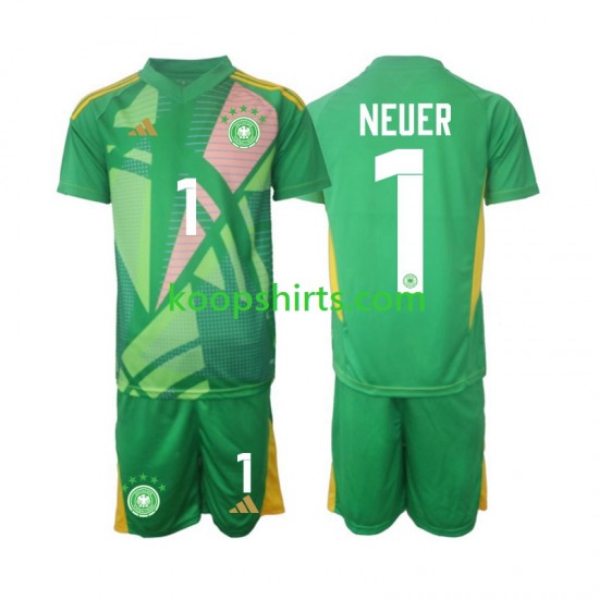 Duitsland Doelman Derde Tenue Kinder Voetbalshirts Manuel Neuer 1 2024-2025 Korte Mouwen Duitsland Doelman Derde Tenue Kinder Voetbalshirts Manuel Neuer 1 2024-2025 Korte Mouwen