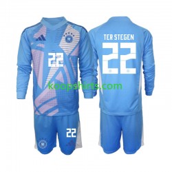 Duitsland Doelman Vierde Tenue Kinder Voetbalshirts Ter Stegen 22 2024-2025 Lange Mouwen