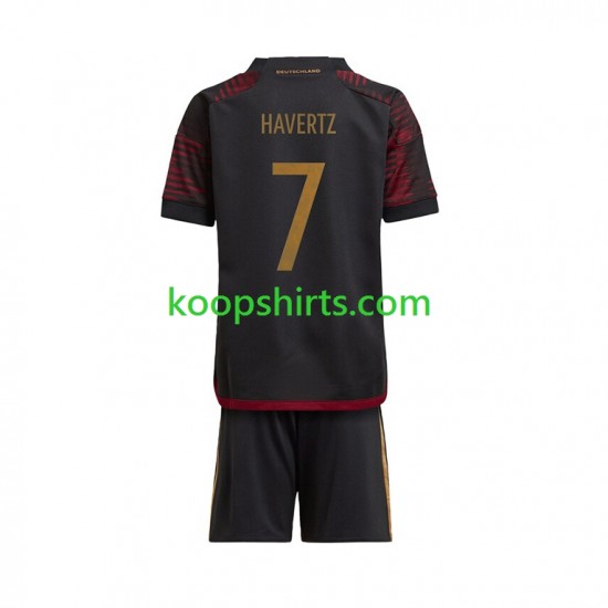 WK 2022 Duitsland Uit Tenue Kinder Voetbalshirts Havertz 7 Korte Mouwen WK 2022 Duitsland Uit Tenue Kinder Voetbalshirts Havertz 7 Korte Mouwen