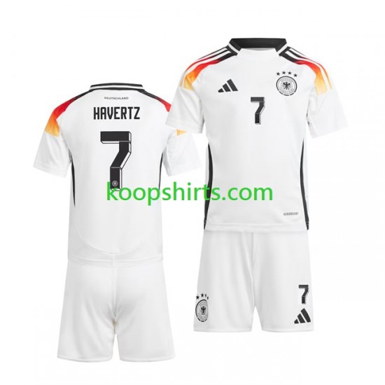 EK 2024 Duitsland Thuis Tenue Kinder Voetbalshirts Havertz 7 Korte Mouwen EK 2024 Duitsland Thuis Tenue Kinder Voetbalshirts Havertz 7 Korte Mouwen