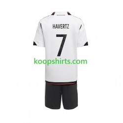 WK 2022 Duitsland Thuis Tenue Kinder Voetbalshirts Havertz 7 Korte Mouwen