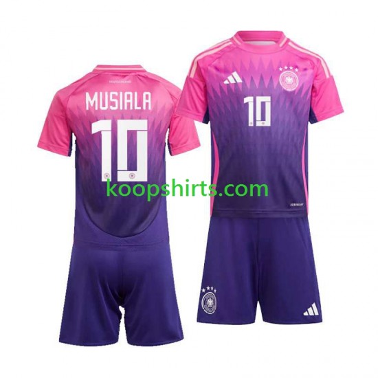 EK 2024 Duitsland Uit Tenue Kinder Voetbalshirts Jamal Musiala 10 Korte Mouwen EK 2024 Duitsland Uit Tenue Kinder Voetbalshirts Jamal Musiala 10 Korte Mouwen