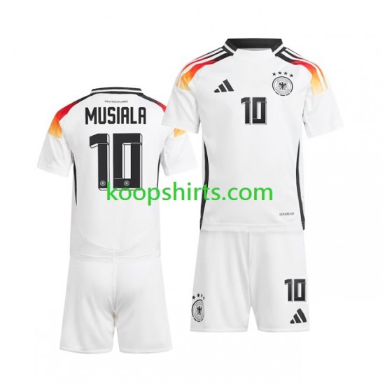 EK 2024 Duitsland Thuis Tenue Kinder Voetbalshirts Jamal Musiala 10 Korte Mouwen EK 2024 Duitsland Thuis Tenue Kinder Voetbalshirts Jamal Musiala 10 Korte Mouwen