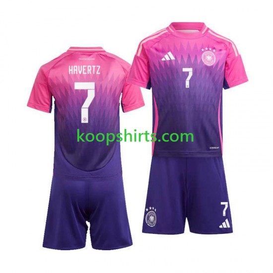 EK 2024 Duitsland Uit Tenue Kinder Voetbalshirts Kai Havertz 7 Korte Mouwen EK 2024 Duitsland Uit Tenue Kinder Voetbalshirts Kai Havertz 7 Korte Mouwen