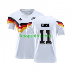 Duitsland Retro Thuis Tenue Heren Voetbalshirts Klose 11 1990 Korte Mouwen