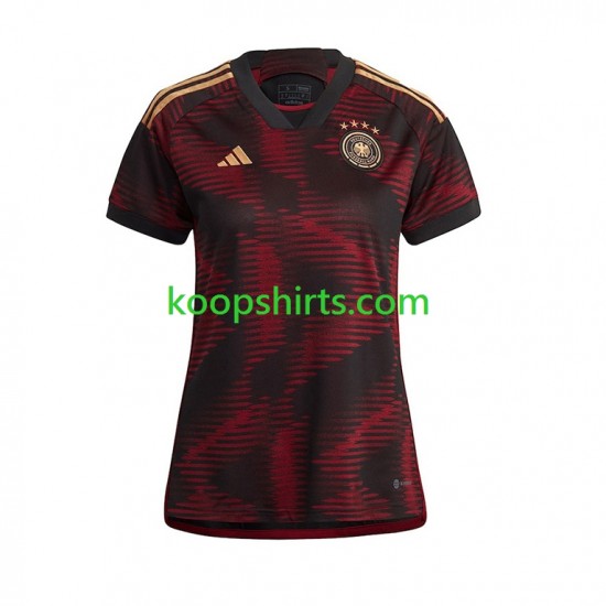WK 2022 Duitsland Uit Tenue Dames Voetbalshirts Korte Mouwen WK 2022 Duitsland Uit Tenue Dames Voetbalshirts Korte Mouwen
