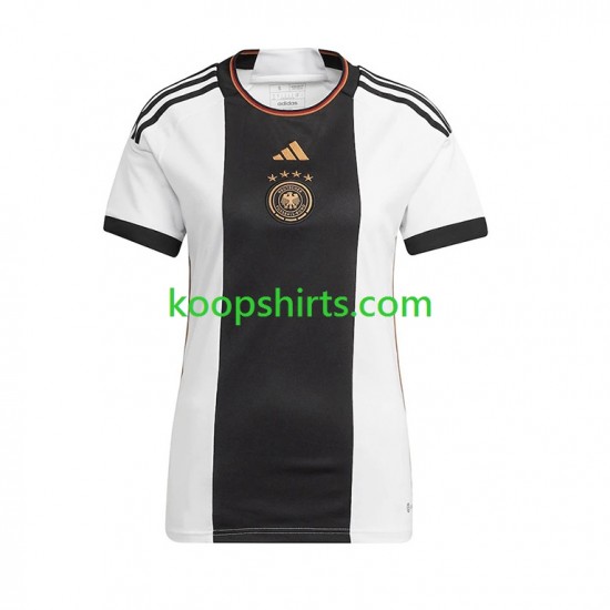 WK 2022 Duitsland Thuis Tenue Dames Voetbalshirts Korte Mouwen WK 2022 Duitsland Thuis Tenue Dames Voetbalshirts Korte Mouwen