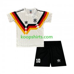 Duitsland Retro Thuis Tenue Kinder Voetbalshirts Matthaus 10 1990 Korte Mouwen