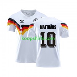 Duitsland Retro Thuis Tenue Heren Voetbalshirts Matthaus 10 1990 Korte Mouwen