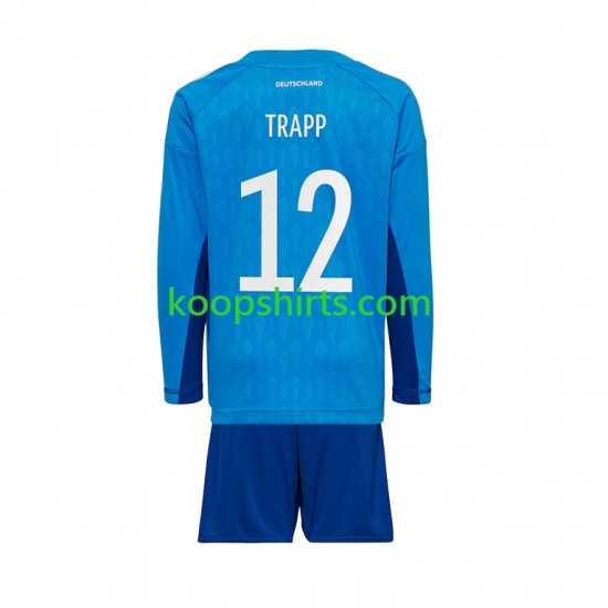WK 2022 Duitsland Doelman Thuis Tenue Kinder Voetbalshirts TRAPP 12 Lange Mouwen WK 2022 Duitsland Doelman Thuis Tenue Kinder Voetbalshirts TRAPP 12 Lange Mouwen