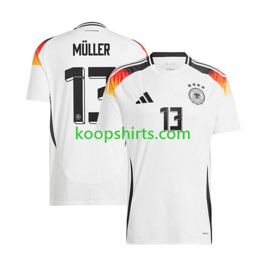 EK 2024 Duitsland Thuis Tenue Heren Voetbalshirts Thomas Muller 13 Korte Mouwen EK 2024 Duitsland Thuis Tenue Heren Voetbalshirts Thomas Muller 13 Korte Mouwen