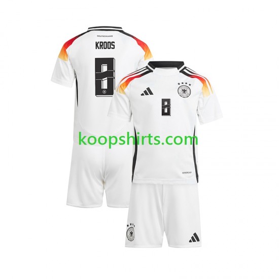 EK 2024 Duitsland Thuis Tenue Kinder Voetbalshirts Toni Kroos 8 Korte Mouwen EK 2024 Duitsland Thuis Tenue Kinder Voetbalshirts Toni Kroos 8 Korte Mouwen