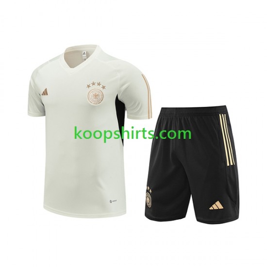 Duitsland Wit Voetbal training shirt en shorts 2023-2024 Duitsland Wit Voetbal training shirt en shorts 2023-2024