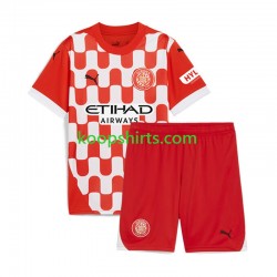 Thuis Tenue Kinder Voetbalshirts Girona 2024-2025 Korte Mouwen