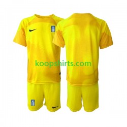 Griekenland Doelman Thuis Tenue Kinder Voetbalshirts 2023 Korte Mouwen