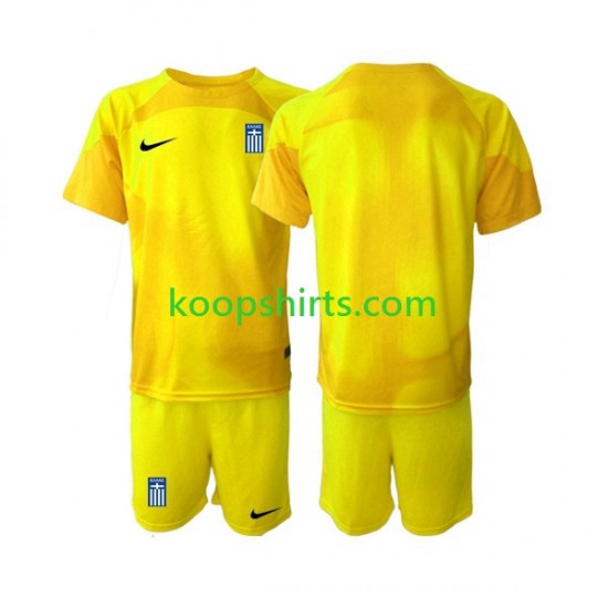 Griekenland Doelman Thuis Tenue Kinder Voetbalshirts 2023 Korte Mouwen Griekenland Doelman Thuis Tenue Kinder Voetbalshirts 2023 Korte Mouwen