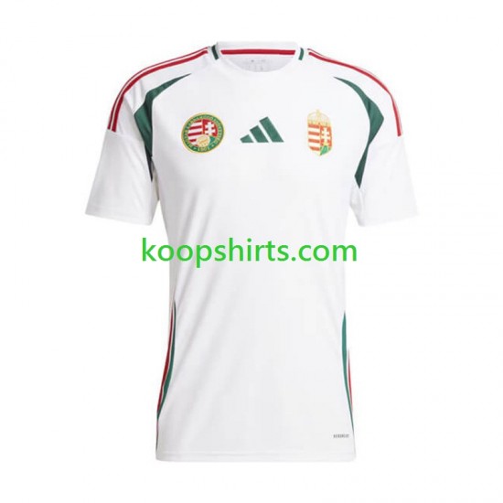 EK 2024 Hongarije Uit Tenue Heren Voetbalshirts Korte Mouwen EK 2024 Hongarije Uit Tenue Heren Voetbalshirts Korte Mouwen