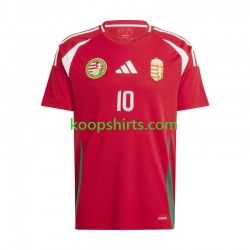 EK 2024 Hongarije Thuis Rood Tenue Heren Voetbalshirts Dominik Szoboszlai 10 Korte Mouwen