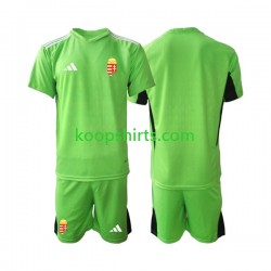 Hongarije Doelman Thuis Tenue Kinder Voetbalshirts 2022 Korte Mouwen